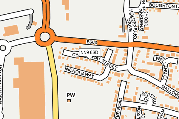NN9 6SD map - OS OpenMap – Local (Ordnance Survey)