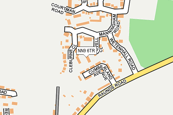 NN9 6TR map - OS OpenMap – Local (Ordnance Survey)