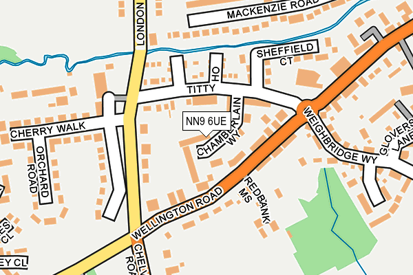 NN9 6UE map - OS OpenMap – Local (Ordnance Survey)