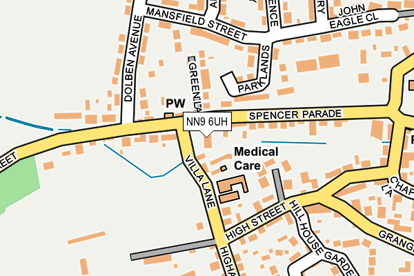 NN9 6UH map - OS OpenMap – Local (Ordnance Survey)