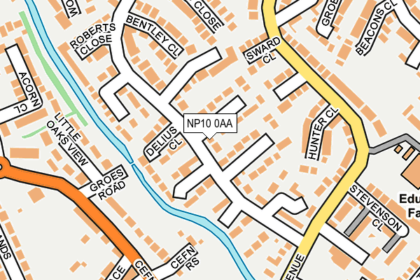 NP10 0AA map - OS OpenMap – Local (Ordnance Survey)