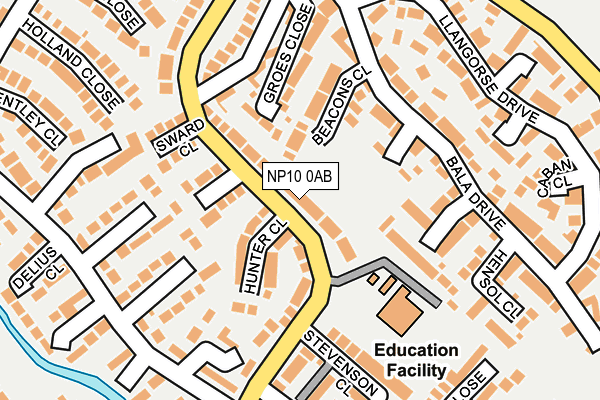 NP10 0AB map - OS OpenMap – Local (Ordnance Survey)