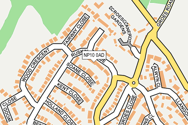 NP10 0AD map - OS OpenMap – Local (Ordnance Survey)