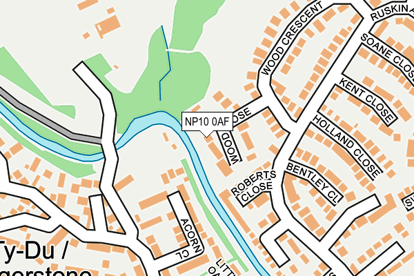 NP10 0AF map - OS OpenMap – Local (Ordnance Survey)
