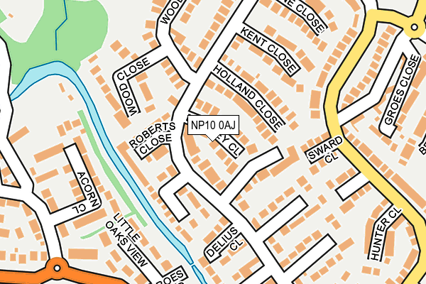 NP10 0AJ map - OS OpenMap – Local (Ordnance Survey)