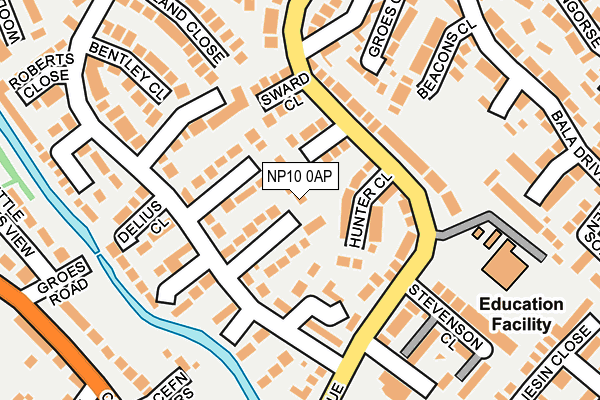 NP10 0AP map - OS OpenMap – Local (Ordnance Survey)