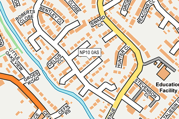 NP10 0AS map - OS OpenMap – Local (Ordnance Survey)