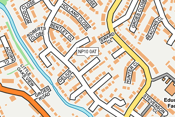 NP10 0AT map - OS OpenMap – Local (Ordnance Survey)