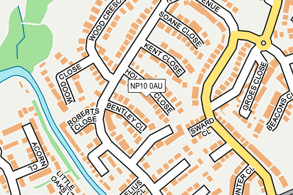NP10 0AU map - OS OpenMap – Local (Ordnance Survey)