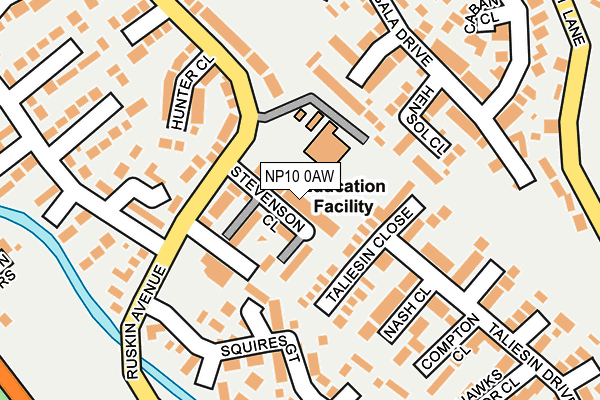 NP10 0AW map - OS OpenMap – Local (Ordnance Survey)