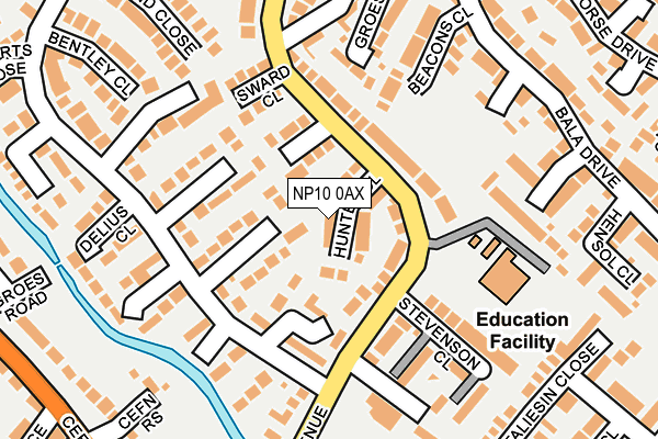 NP10 0AX map - OS OpenMap – Local (Ordnance Survey)