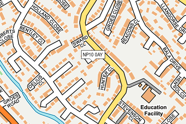 NP10 0AY map - OS OpenMap – Local (Ordnance Survey)