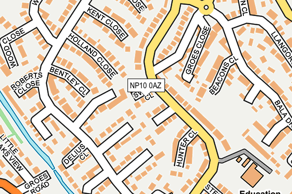 NP10 0AZ map - OS OpenMap – Local (Ordnance Survey)