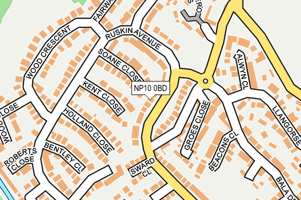 NP10 0BD map - OS OpenMap – Local (Ordnance Survey)