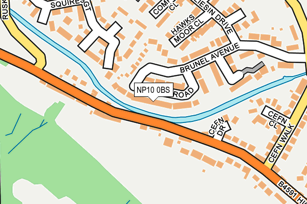 NP10 0BS map - OS OpenMap – Local (Ordnance Survey)
