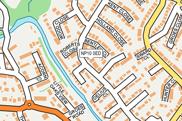 NP10 0ED map - OS OpenMap – Local (Ordnance Survey)