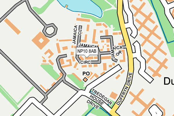 NP10 8AB map - OS OpenMap – Local (Ordnance Survey)