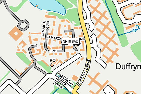 NP10 8AD map - OS OpenMap – Local (Ordnance Survey)