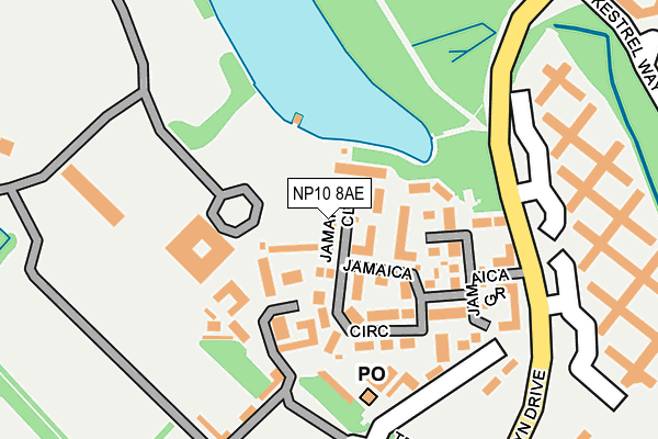 NP10 8AE map - OS OpenMap – Local (Ordnance Survey)