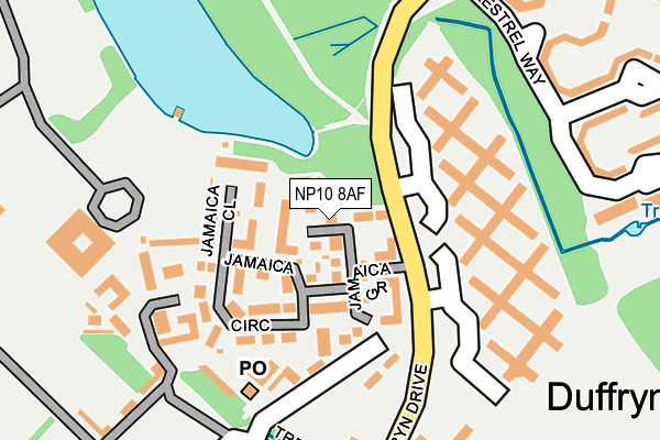 NP10 8AF map - OS OpenMap – Local (Ordnance Survey)