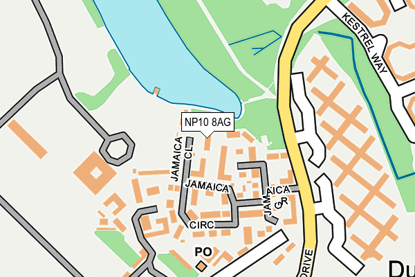 NP10 8AG map - OS OpenMap – Local (Ordnance Survey)