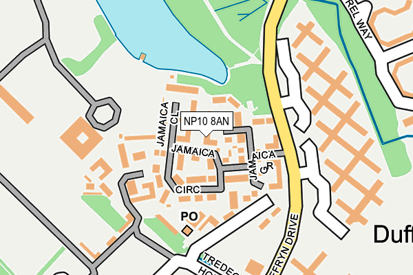 NP10 8AN map - OS OpenMap – Local (Ordnance Survey)