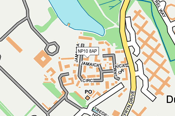 NP10 8AP map - OS OpenMap – Local (Ordnance Survey)