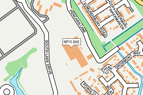 NP10 8AS map - OS OpenMap – Local (Ordnance Survey)