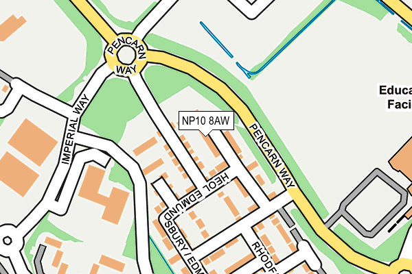 NP10 8AW map - OS OpenMap – Local (Ordnance Survey)