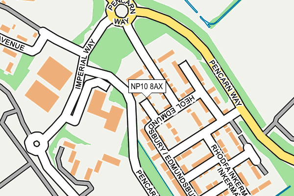NP10 8AX map - OS OpenMap – Local (Ordnance Survey)