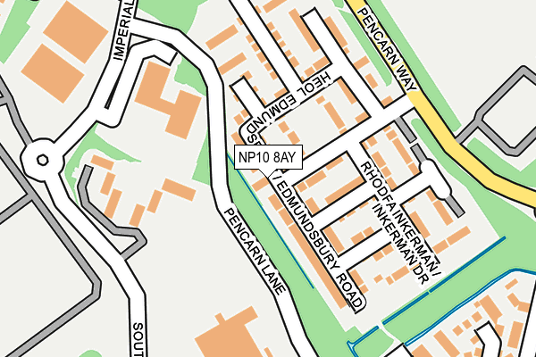 NP10 8AY map - OS OpenMap – Local (Ordnance Survey)