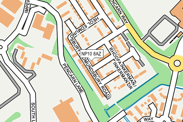 NP10 8AZ map - OS OpenMap – Local (Ordnance Survey)