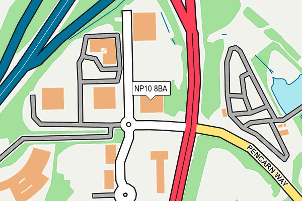 NP10 8BA map - OS OpenMap – Local (Ordnance Survey)
