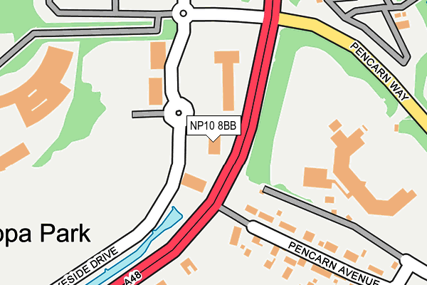 NP10 8BB map - OS OpenMap – Local (Ordnance Survey)