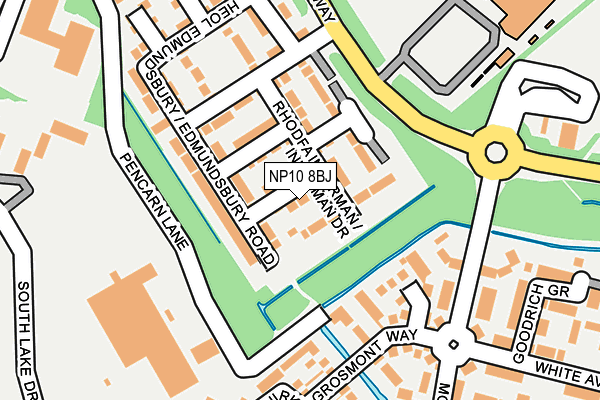 NP10 8BJ map - OS OpenMap – Local (Ordnance Survey)