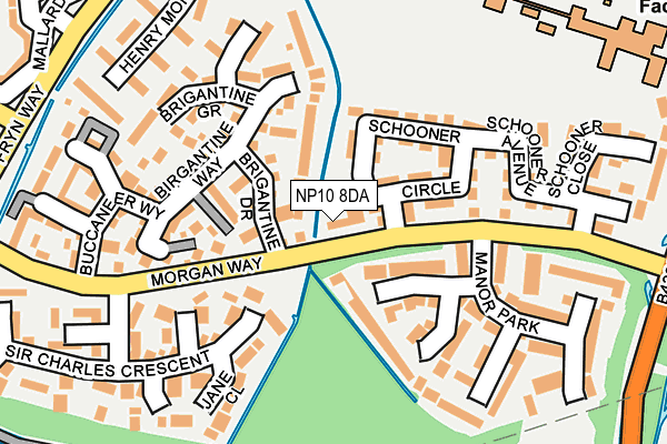 NP10 8DA map - OS OpenMap – Local (Ordnance Survey)