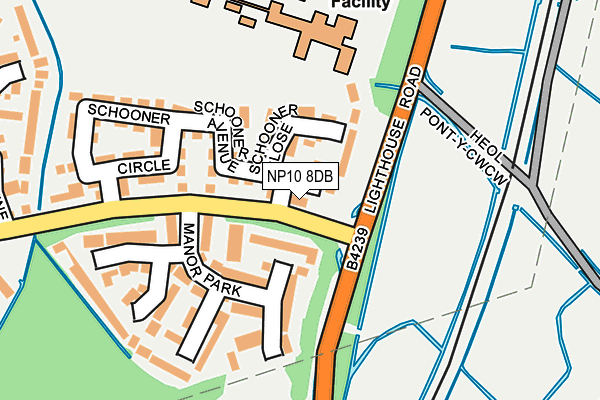NP10 8DB map - OS OpenMap – Local (Ordnance Survey)