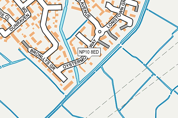 NP10 8ED map - OS OpenMap – Local (Ordnance Survey)