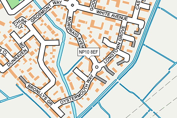 NP10 8EF map - OS OpenMap – Local (Ordnance Survey)