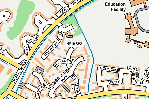 NP10 8ES map - OS OpenMap – Local (Ordnance Survey)