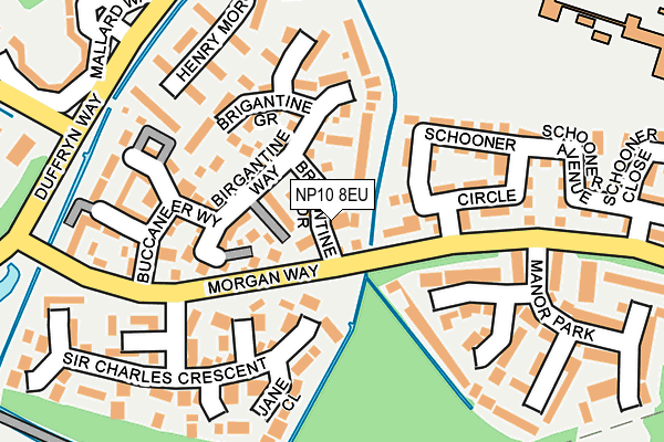 NP10 8EU map - OS OpenMap – Local (Ordnance Survey)