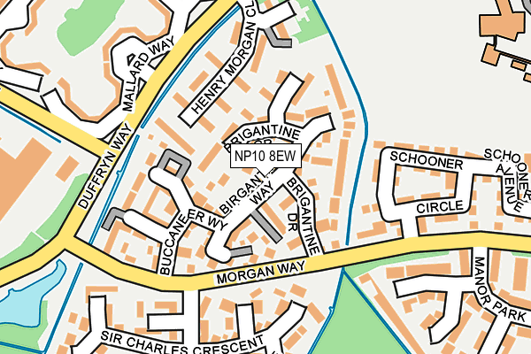 NP10 8EW map - OS OpenMap – Local (Ordnance Survey)