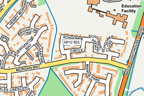 NP10 8EX map - OS OpenMap – Local (Ordnance Survey)
