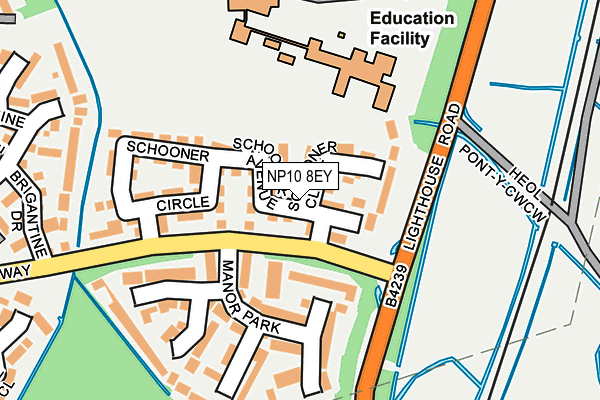 NP10 8EY map - OS OpenMap – Local (Ordnance Survey)