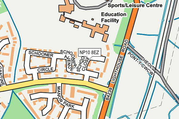 NP10 8EZ map - OS OpenMap – Local (Ordnance Survey)