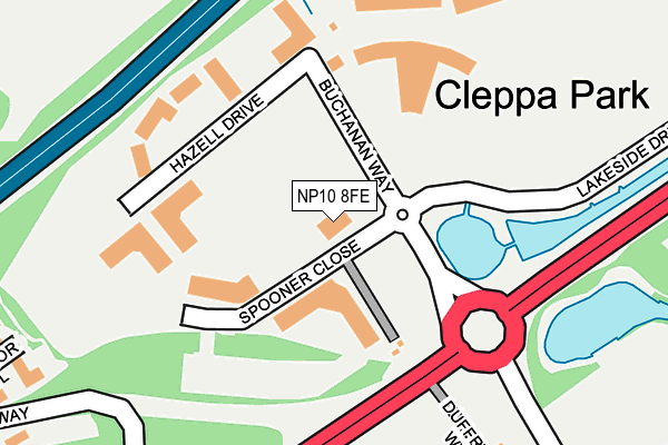 NP10 8FE map - OS OpenMap – Local (Ordnance Survey)