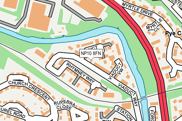NP10 8FN map - OS OpenMap – Local (Ordnance Survey)
