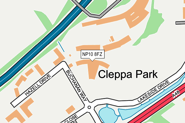 NP10 8FZ map - OS OpenMap – Local (Ordnance Survey)