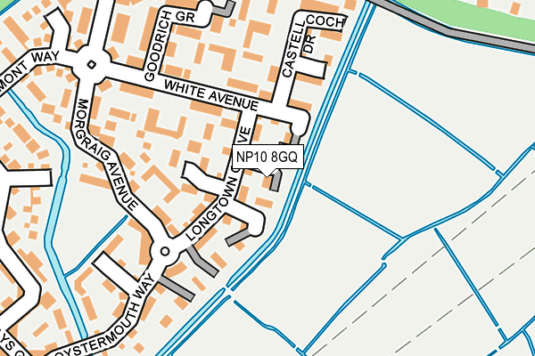 NP10 8GQ map - OS OpenMap – Local (Ordnance Survey)