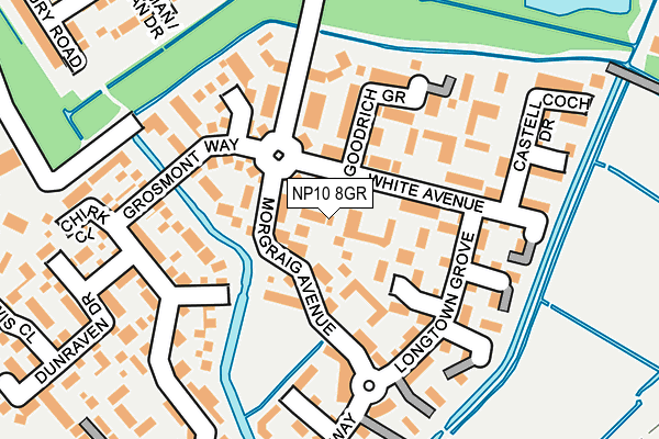 NP10 8GR map - OS OpenMap – Local (Ordnance Survey)